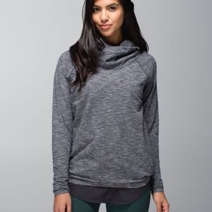 LULULEMON HEALTHY HEART PULLOVER IN COCO PIQUE BLACK *RARE*